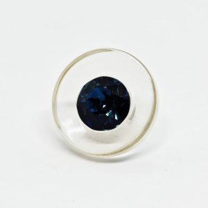 Swarovskiknapp, 17mm blå