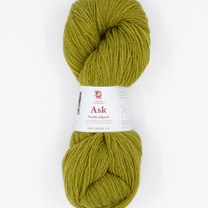Ask ullgarn, limegrønn