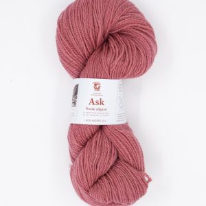Ask ullgarn, gammelrosa