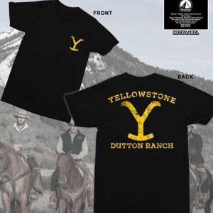 T-Skjorte Dutton Short Sleeve, Svart, Yellowstone