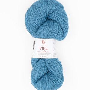 Vilje lamullgarn, lys flyblå