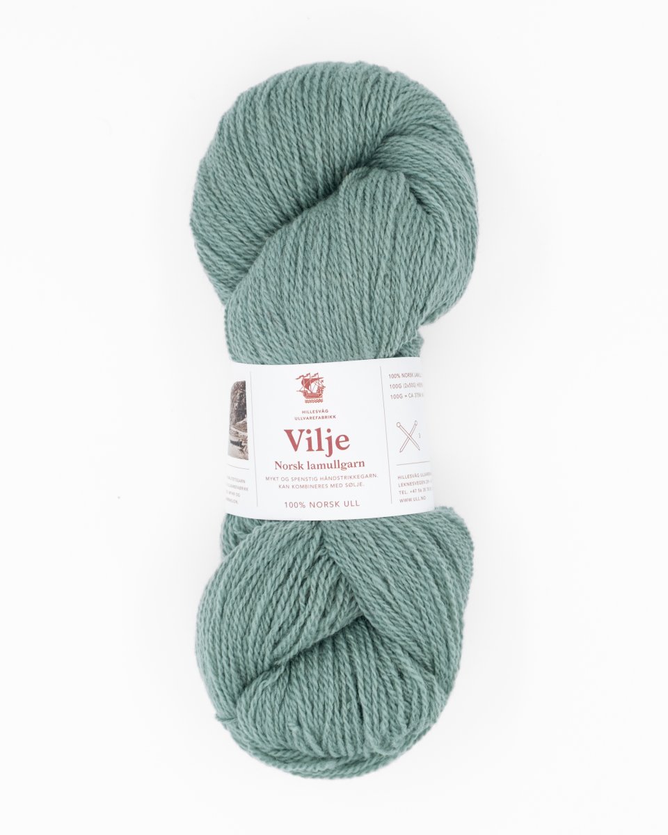 Vilje lamullgarn, støvet grønn - Image 2