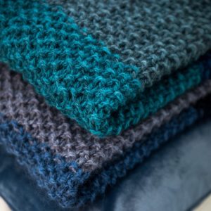 Perle pledd, aqua